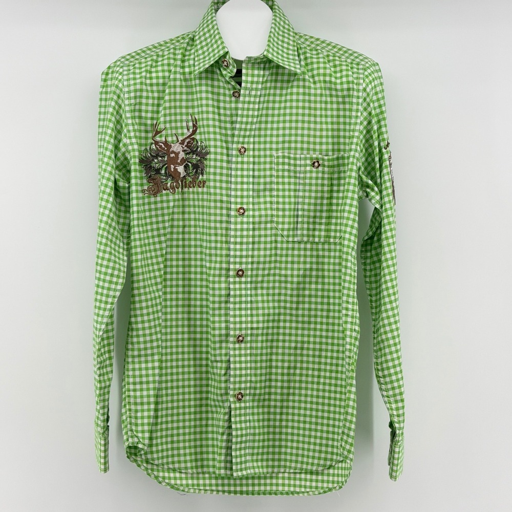 Stockerpoint Alpine Team Button Down Mens S Gingham Trachten Jagdfieber Shirt